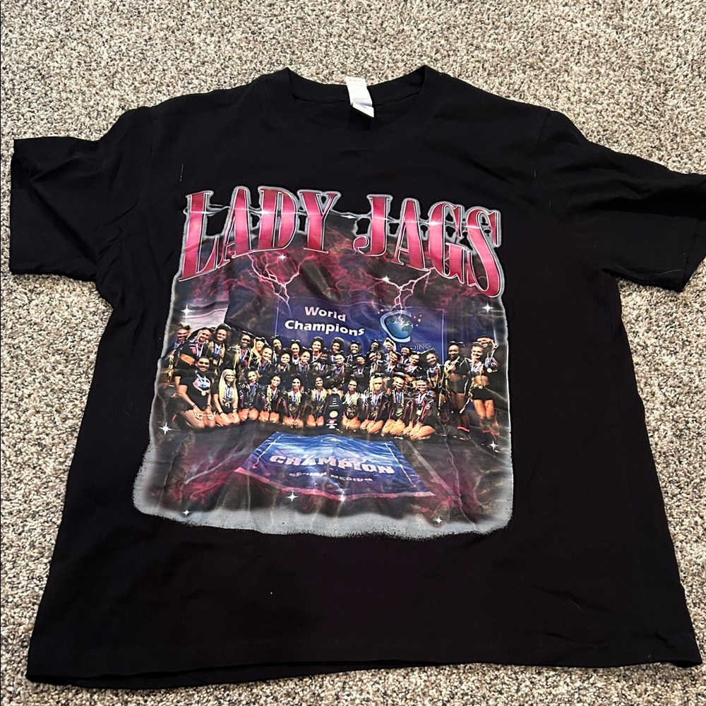 TG Lady Jags Worlds Champs Graphic Team Pic T-Shirt